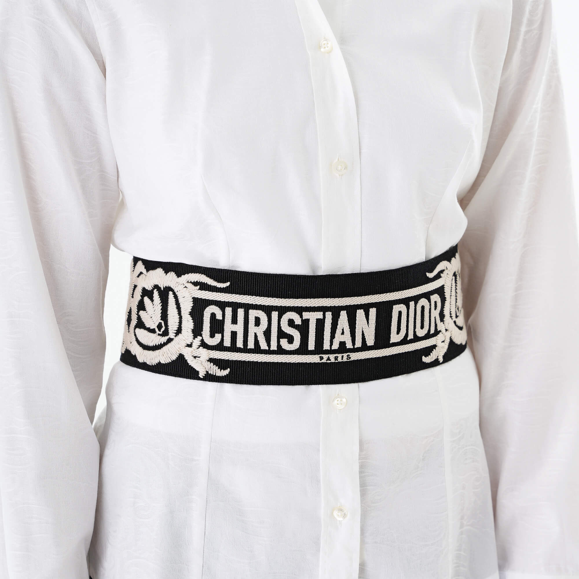 Christian Dior - Black&White Knitted Belt